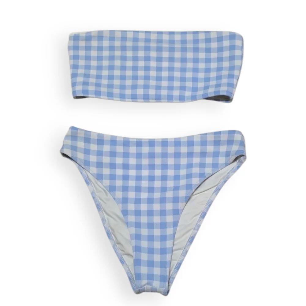 Frankie's Bikinis Jenna Bandeau Check Bikini SET